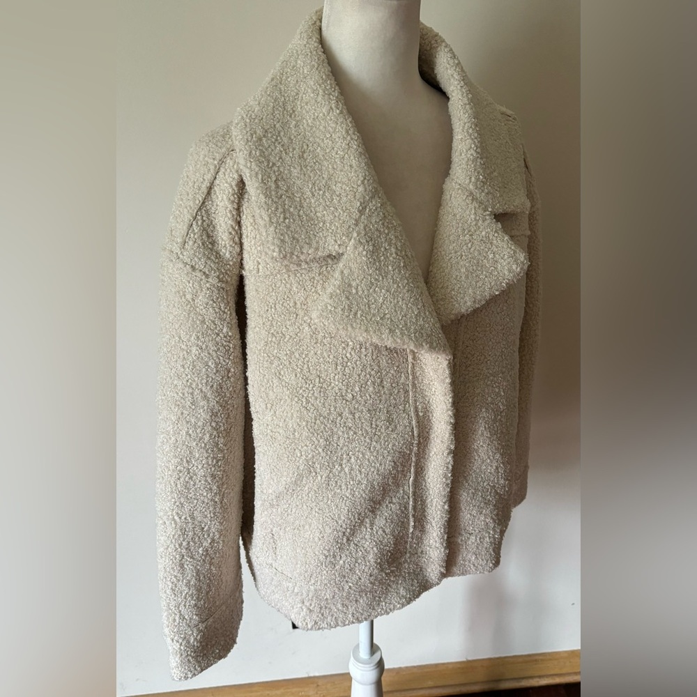 NWT Marine Layer Women’s Quebec Sherpa Jacket, Antique White, Size Large - Picture 8 of 13